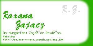 roxana zajacz business card